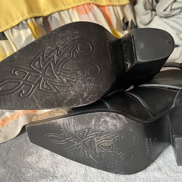 71/2 Free people ,Elegant Black Leather Women's Boots - Picture 13 of 17